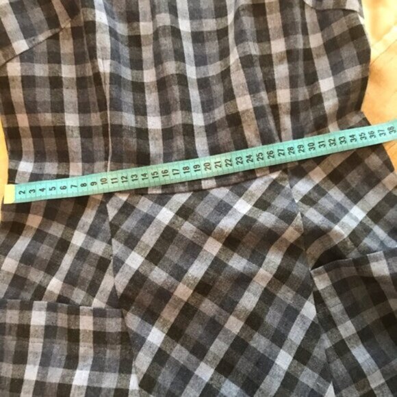 Checkered midi blue dress with tags - Picture 5 of 7
